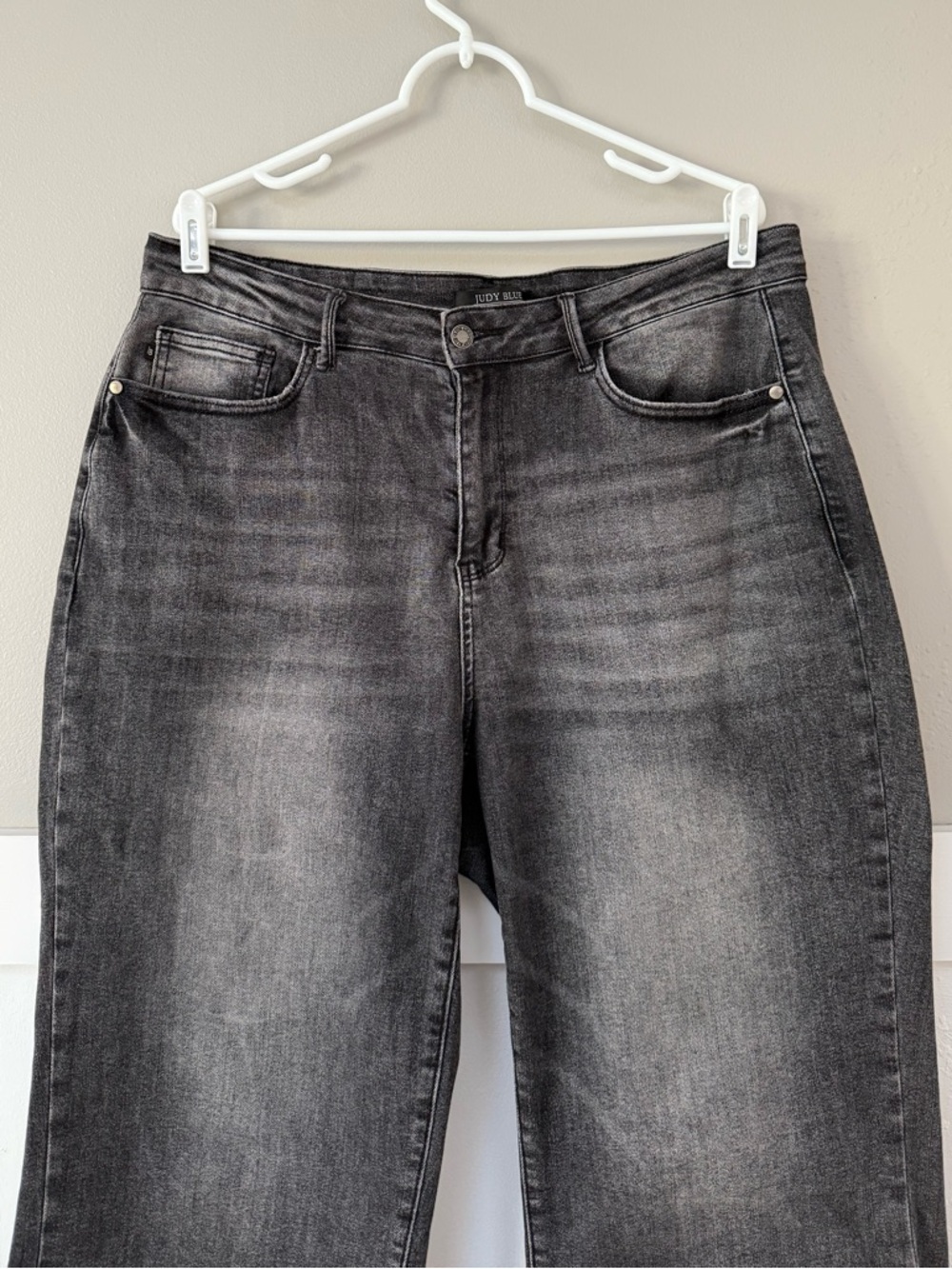 Judy Blue High Rise Wide Leg Crop Jeans - Picture 5 of 9